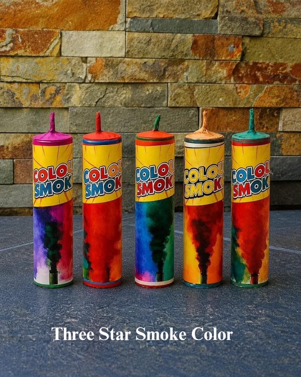 Three Star Colored Smoke